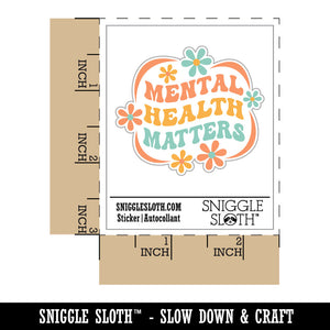 Mental Health Matters Waterproof Vinyl Phone Tablet Laptop Water Bottle Car Window Bumper Decal Sticker Set - 5 Pack