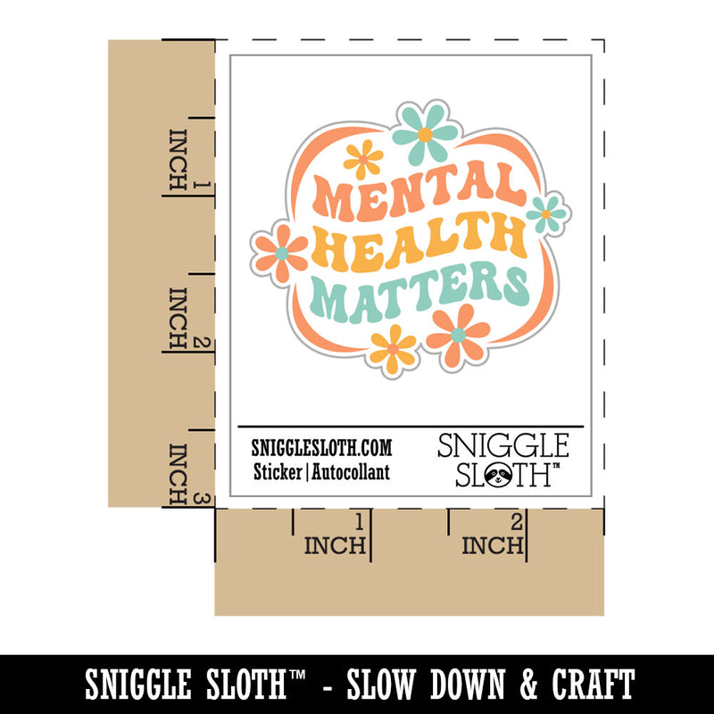Mental Health Matters Waterproof Vinyl Phone Tablet Laptop Water Bottle Car Window Bumper Decal Sticker Set - 5 Pack