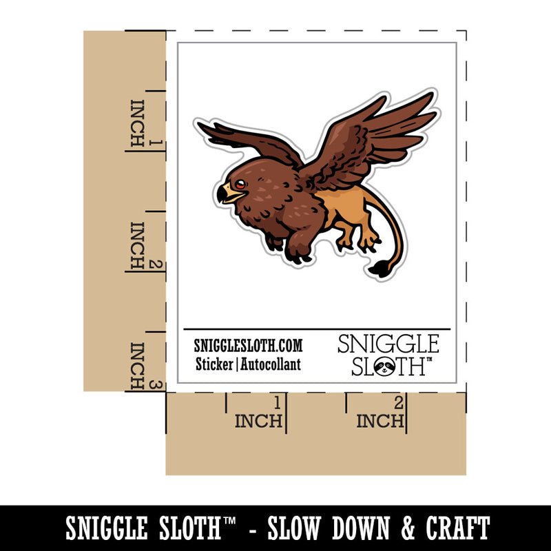 Mythical Griffin Gryphon Creature in Flight Waterproof Vinyl Phone Tablet Laptop Water Bottle Car Window Bumper Decal Sticker Set - 5 Pack