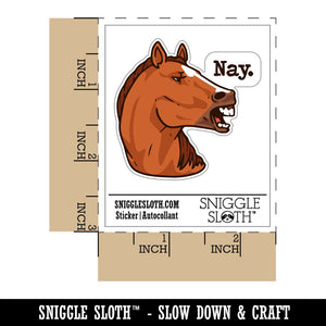 Nay Chestnut Sorrel Horse Condescending Funny Waterproof Vinyl Phone Tablet Laptop Water Bottle Car Window Bumper Decal Sticker Set - 5 Pack
