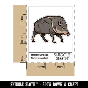 Peccary Javelina Skunk Pig Realistic Waterproof Vinyl Phone Tablet Laptop Water Bottle Car Window Bumper Decal Sticker Set - 5 Pack