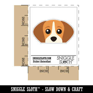 Peeking Beagle Dog Waterproof Vinyl Phone Tablet Laptop Water Bottle Car Window Bumper Decal Sticker Set - 5 Pack
