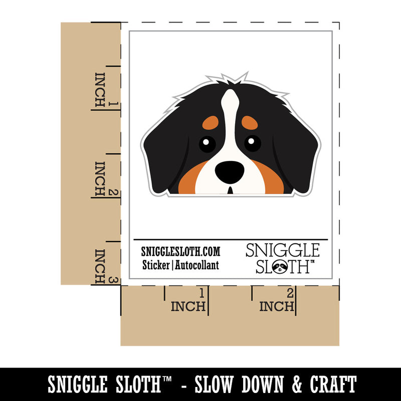 Peeking Bernese Mountain Dog Waterproof Vinyl Phone Tablet Laptop Water Bottle Car Window Bumper Decal Sticker Set - 5 Pack
