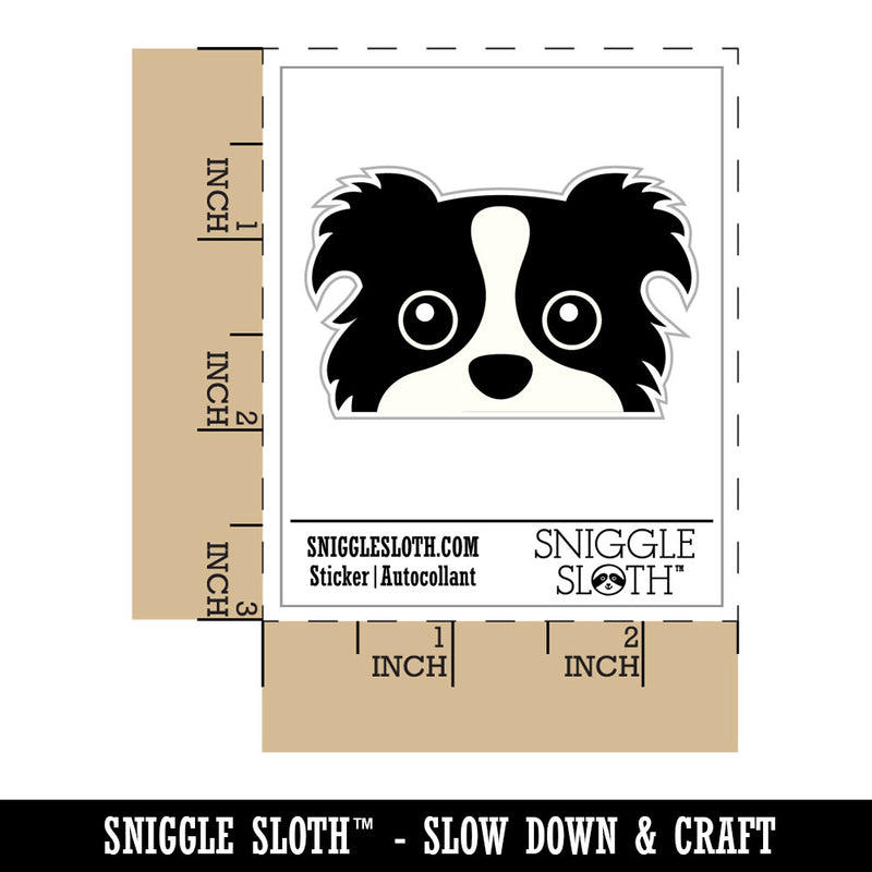 Peeking Border Collie Dog Waterproof Vinyl Phone Tablet Laptop Water Bottle Car Window Bumper Decal Sticker Set - 5 Pack