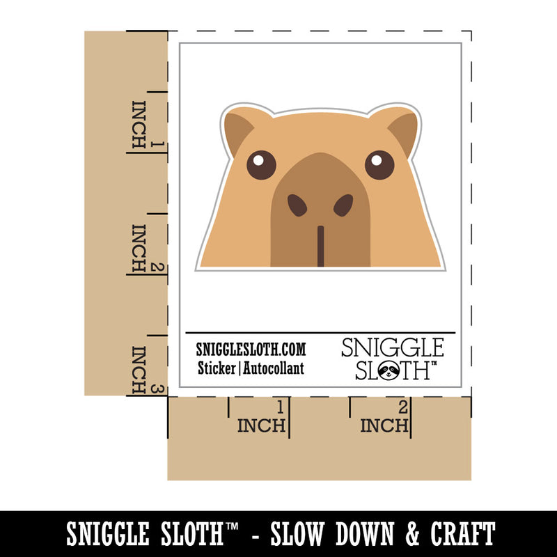 Peeking Capybara Waterproof Vinyl Phone Tablet Laptop Water Bottle Car Window Bumper Decal Sticker Set - 5 Pack
