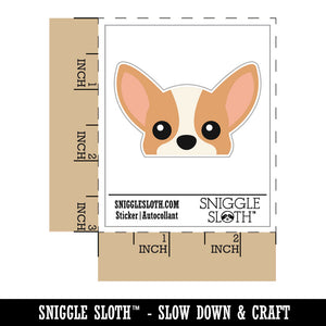 Peeking Chihuahua Dog Waterproof Vinyl Phone Tablet Laptop Water Bottle Car Window Bumper Decal Sticker Set - 5 Pack