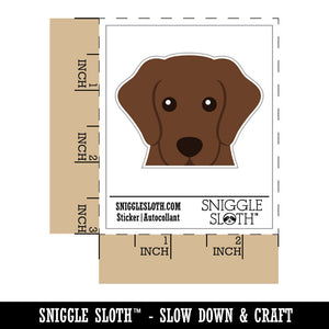 Peeking Chocolate Labrador Retiever Dog Waterproof Vinyl Phone Tablet Laptop Water Bottle Car Window Bumper Decal Sticker Set - 5 Pack