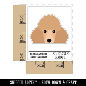Peeking Cream Poodle Dog Waterproof Vinyl Phone Tablet Laptop Water Bottle Car Window Bumper Decal Sticker Set - 5 Pack