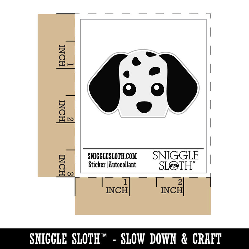 Peeking Dalmation Dog Waterproof Vinyl Phone Tablet Laptop Water Bottle Car Window Bumper Decal Sticker Set - 5 Pack