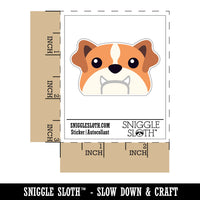 Peeking English Bulldog Dog Waterproof Vinyl Phone Tablet Laptop Water Bottle Car Window Bumper Decal Sticker Set - 5 Pack