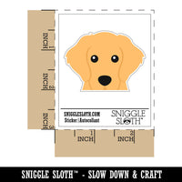 Peeking Golden Retriever Dog Waterproof Vinyl Phone Tablet Laptop Water Bottle Car Window Bumper Decal Sticker Set - 5 Pack