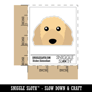 Peeking Goldendoodle Dog Waterproof Vinyl Phone Tablet Laptop Water Bottle Car Window Bumper Decal Sticker Set - 5 Pack
