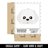 Peeking Maltese Dog Waterproof Vinyl Phone Tablet Laptop Water Bottle Car Window Bumper Decal Sticker Set - 5 Pack