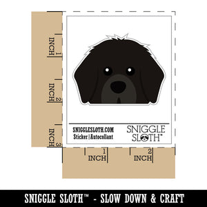 Peeking Newfoundland Newfie Dog Waterproof Vinyl Phone Tablet Laptop Water Bottle Car Window Bumper Decal Sticker Set - 5 Pack