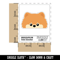 Peeking Pomeranian Dog Waterproof Vinyl Phone Tablet Laptop Water Bottle Car Window Bumper Decal Sticker Set - 5 Pack