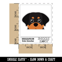 Peeking Rottweiler Dog Waterproof Vinyl Phone Tablet Laptop Water Bottle Car Window Bumper Decal Sticker Set - 5 Pack