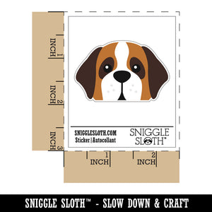 Peeking Saint Bernard Dog Waterproof Vinyl Phone Tablet Laptop Water Bottle Car Window Bumper Decal Sticker Set - 5 Pack