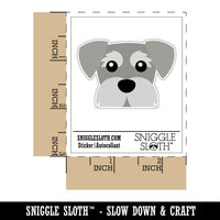 Peeking Schnauzer Dog Waterproof Vinyl Phone Tablet Laptop Water Bottle Car Window Bumper Decal Sticker Set - 5 Pack