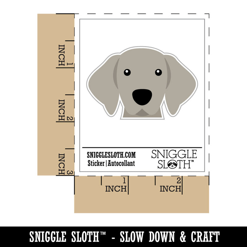 Peeking Weimaraner Dog Waterproof Vinyl Phone Tablet Laptop Water Bottle Car Window Bumper Decal Sticker Set - 5 Pack