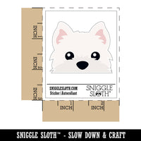 Peeking Westie West Highland Terrier Dog Waterproof Vinyl Phone Tablet Laptop Water Bottle Car Window Bumper Decal Sticker Set - 5 Pack