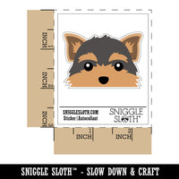 Peeking Yorkshire Terrier Yorkie Dog Waterproof Vinyl Phone Tablet Laptop Water Bottle Car Window Bumper Decal Sticker Set - 5 Pack