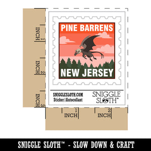 Pine Barrens New Jersey Devil Cryptid Monster Destination Waterproof Vinyl Phone Tablet Laptop Water Bottle Car Window Bumper Decal Sticker Set - 5 Pack