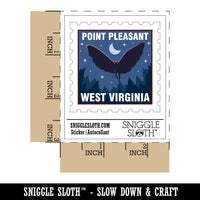 Point Pleasant West Virginia Mothman Cryptid Destination Waterproof Vinyl Phone Tablet Laptop Water Bottle Car Window Bumper Decal Sticker Set - 5 Pack
