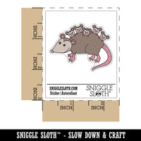 Possum Opossum Carrying Babies Waterproof Vinyl Phone Tablet Laptop Water Bottle Car Window Bumper Decal Sticker Set - 5 Pack
