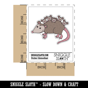 Possum Opossum Carrying Babies Waterproof Vinyl Phone Tablet Laptop Water Bottle Car Window Bumper Decal Sticker Set - 5 Pack