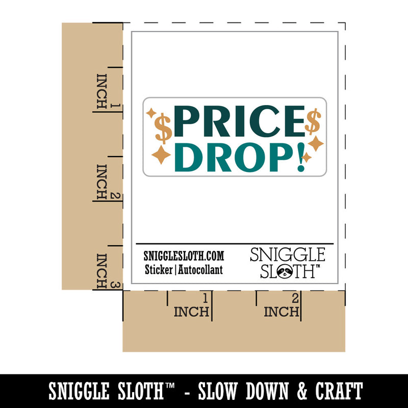 Price Drop Market Store Sign Waterproof Vinyl Phone Tablet Laptop Water Bottle Car Window Bumper Decal Sticker Set - 5 Pack