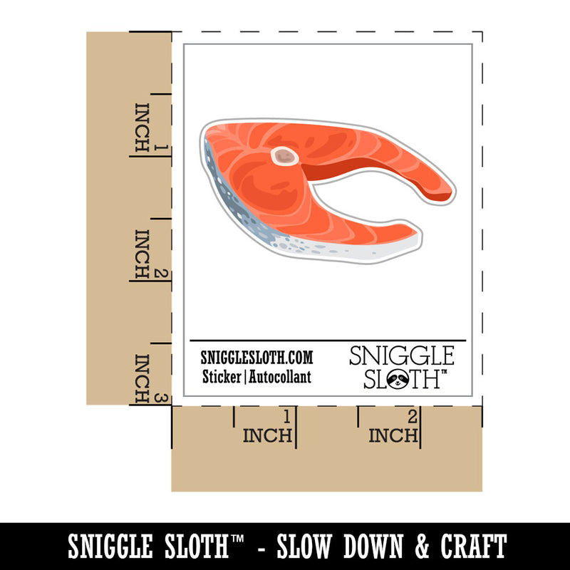 Raw Fish Salmon Steak Food Waterproof Vinyl Phone Tablet Laptop Water Bottle Car Window Bumper Decal Sticker Set - 5 Pack