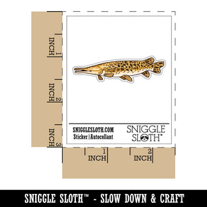 Realistic Alligator Gar Toothy Fish Waterproof Vinyl Phone Tablet Laptop Water Bottle Car Window Bumper Decal Sticker Set - 5 Pack