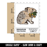 Realistic American Pika Gathering Flowers Waterproof Vinyl Phone Tablet Laptop Water Bottle Car Window Bumper Decal Sticker Set - 5 Pack