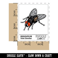 Realistic Housefly Fly Bug Insect Pest Waterproof Vinyl Phone Tablet Laptop Water Bottle Car Window Bumper Decal Sticker Set - 5 Pack