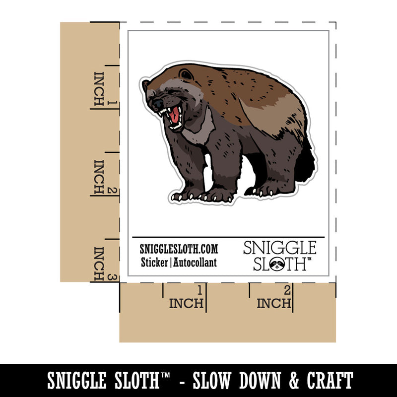 Realistic Snarling Wolverine Animal Waterproof Vinyl Phone Tablet Laptop Water Bottle Car Window Bumper Decal Sticker Set - 5 Pack