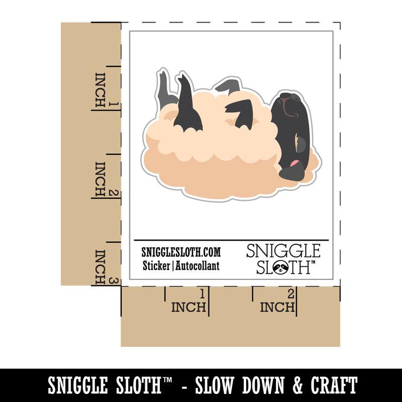 Relaxed Sleeping Lamb Sheep Waterproof Vinyl Phone Tablet Laptop Water Bottle Car Window Bumper Decal Sticker Set - 5 Pack