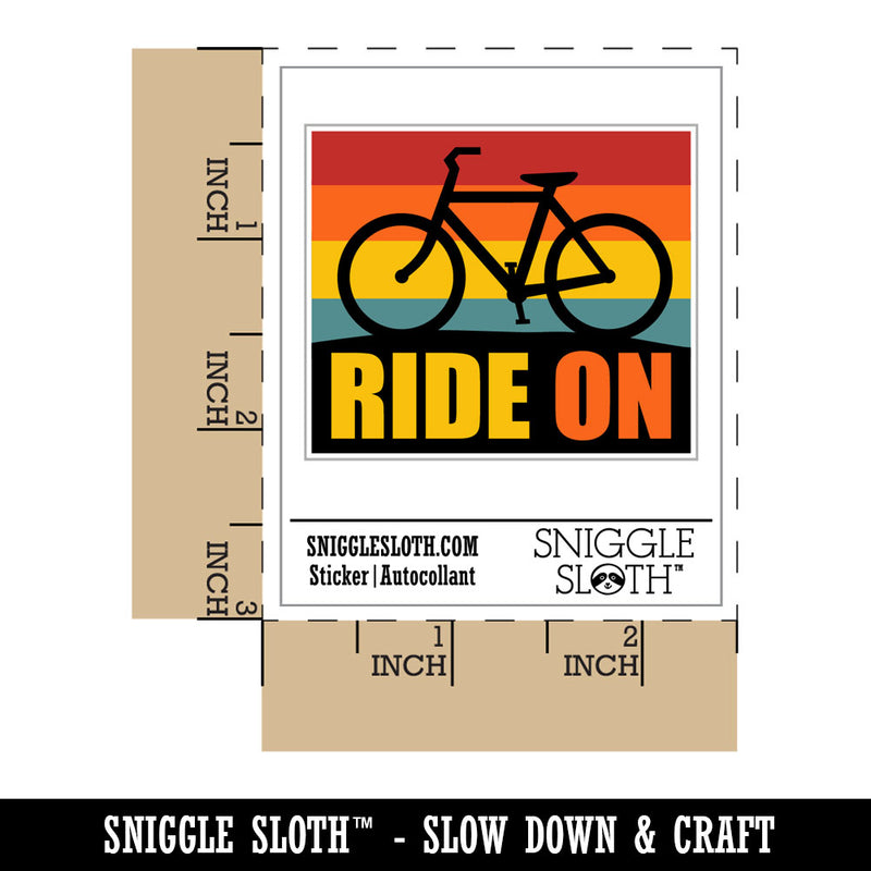 Ride on Bike Riding Cycle Waterproof Vinyl Phone Tablet Laptop Water Bottle Car Window Bumper Decal Sticker Set - 5 Pack