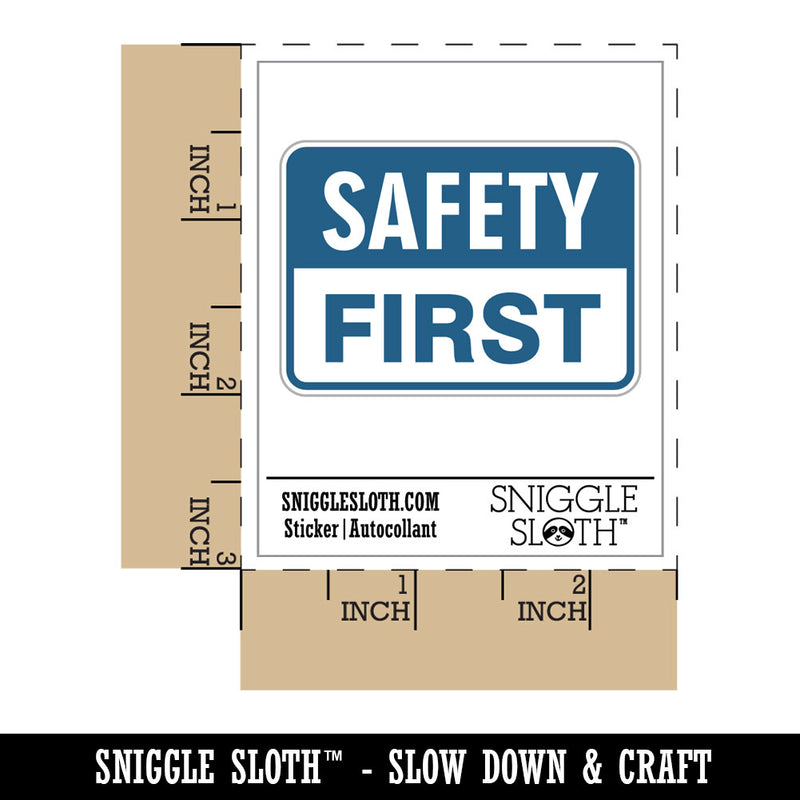Safety First Professional Job Sign Waterproof Vinyl Phone Tablet Laptop Water Bottle Car Window Bumper Decal Sticker Set - 5 Pack