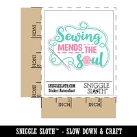 Sewing Mends the Soul Waterproof Vinyl Phone Tablet Laptop Water Bottle Car Window Bumper Decal Sticker Set - 5 Pack