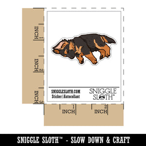 Sleeping German Shepherd Puppy Dog Cute Waterproof Vinyl Phone Tablet Laptop Water Bottle Car Window Bumper Decal Sticker Set - 5 Pack