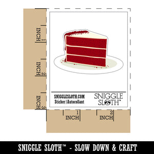 Slice of Decadant Red Velvet Cake Waterproof Vinyl Phone Tablet Laptop Water Bottle Car Window Bumper Decal Sticker Set - 5 Pack
