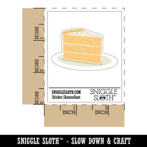 Slice of Yellow Birthday Cake Waterproof Vinyl Phone Tablet Laptop Water Bottle Car Window Bumper Decal Sticker Set - 5 Pack