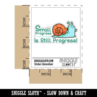 Small Progress is Still Progress Motivational Snail Waterproof Vinyl Phone Tablet Laptop Water Bottle Car Window Bumper Decal Sticker Set - 5 Pack