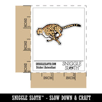 Speedy Cheetah Running Fast Cat Waterproof Vinyl Phone Tablet Laptop Water Bottle Car Window Bumper Decal Sticker Set - 5 Pack