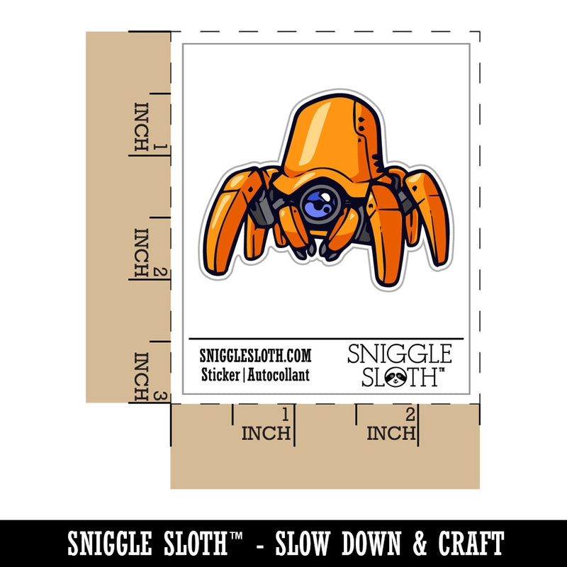 Spider Crab Robot Drone Sci Fi Waterproof Vinyl Phone Tablet Laptop Water Bottle Car Window Bumper Decal Sticker Set - 5 Pack