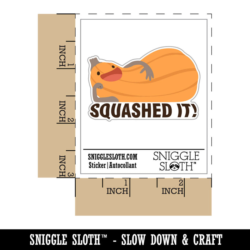 Squashed It Gourd Food Grocery Compliment Waterproof Vinyl Phone Tablet Laptop Water Bottle Car Window Bumper Decal Sticker Set - 5 Pack