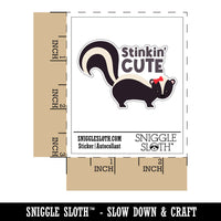 Stinkin Cute Skunk Waterproof Vinyl Phone Tablet Laptop Water Bottle Car Window Bumper Decal Sticker Set - 5 Pack