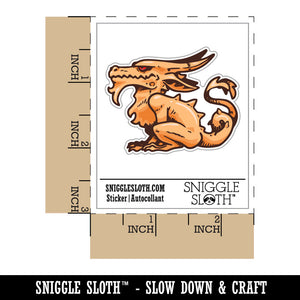 Stoic Dragon Kobold Creature Sitting Waterproof Vinyl Phone Tablet Laptop Water Bottle Car Window Bumper Decal Sticker Set - 5 Pack