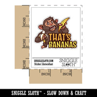 That's Bananas Shocked Surprised Monkey Ape Waterproof Vinyl Phone Tablet Laptop Water Bottle Car Window Bumper Decal Sticker Set - 5 Pack