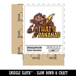 That's Bananas Shocked Surprised Monkey Ape Waterproof Vinyl Phone Tablet Laptop Water Bottle Car Window Bumper Decal Sticker Set - 5 Pack